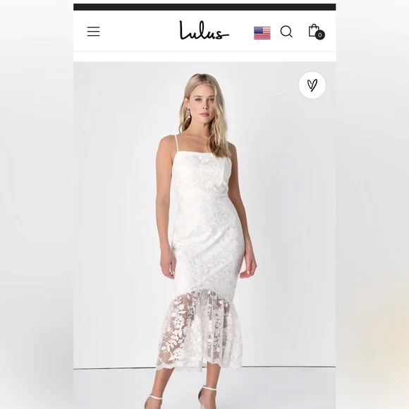 Lulus Dresses Adored Eternity White Embroidered Lace Trumpet